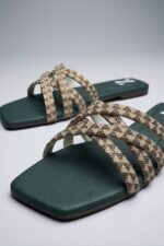 Golden Weave Flat Slippers Z 124 - Image 3