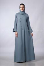 Stylish Front Open Abaya for Women in Jade Color OL-1185 - Image 2
