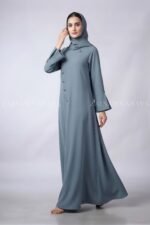 Stylish Front Open Abaya for Women in Jade Color OL-1185 - Image 4