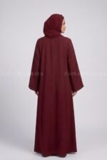 Nida Embroidered Front Open Abaya with a matching scarf