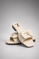 Elegant Bow Crystal Flats for Women Z 125