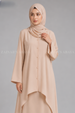 Colored Co-Ord Set Abaya in Premium Nida Korean Fabric OL-1159 - Image 8