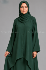 Colored Co-Ord Set Abaya in Premium Nida Korean Fabric OL-1159 - Image 2