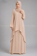 Colored Co-Ord Set Abaya in Premium Nida Korean Fabric OL-1159 - Image 9