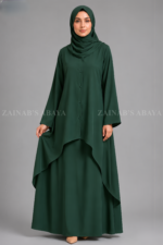 Colored Co-Ord Set Abaya in Premium Nida Korean Fabric OL-1159 - Image 3