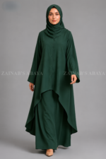 Colored Co-Ord Set Abaya in Premium Nida Korean Fabric OL-1159 - Image 4