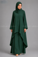 Colored Co-Ord Set Abaya in Premium Nida Korean Fabric OL-1159 - Image 5