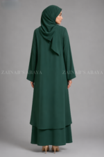 Colored Co-Ord Set Abaya in Premium Nida Korean Fabric OL-1159 - Image 6