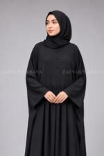 Pleated Style Kaftan Abaya for Women in Nida Fabric OL-1203 - Image 2