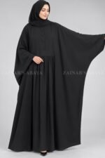 Pleated Style Kaftan Abaya for Women in Nida Fabric OL-1203 - Image 5