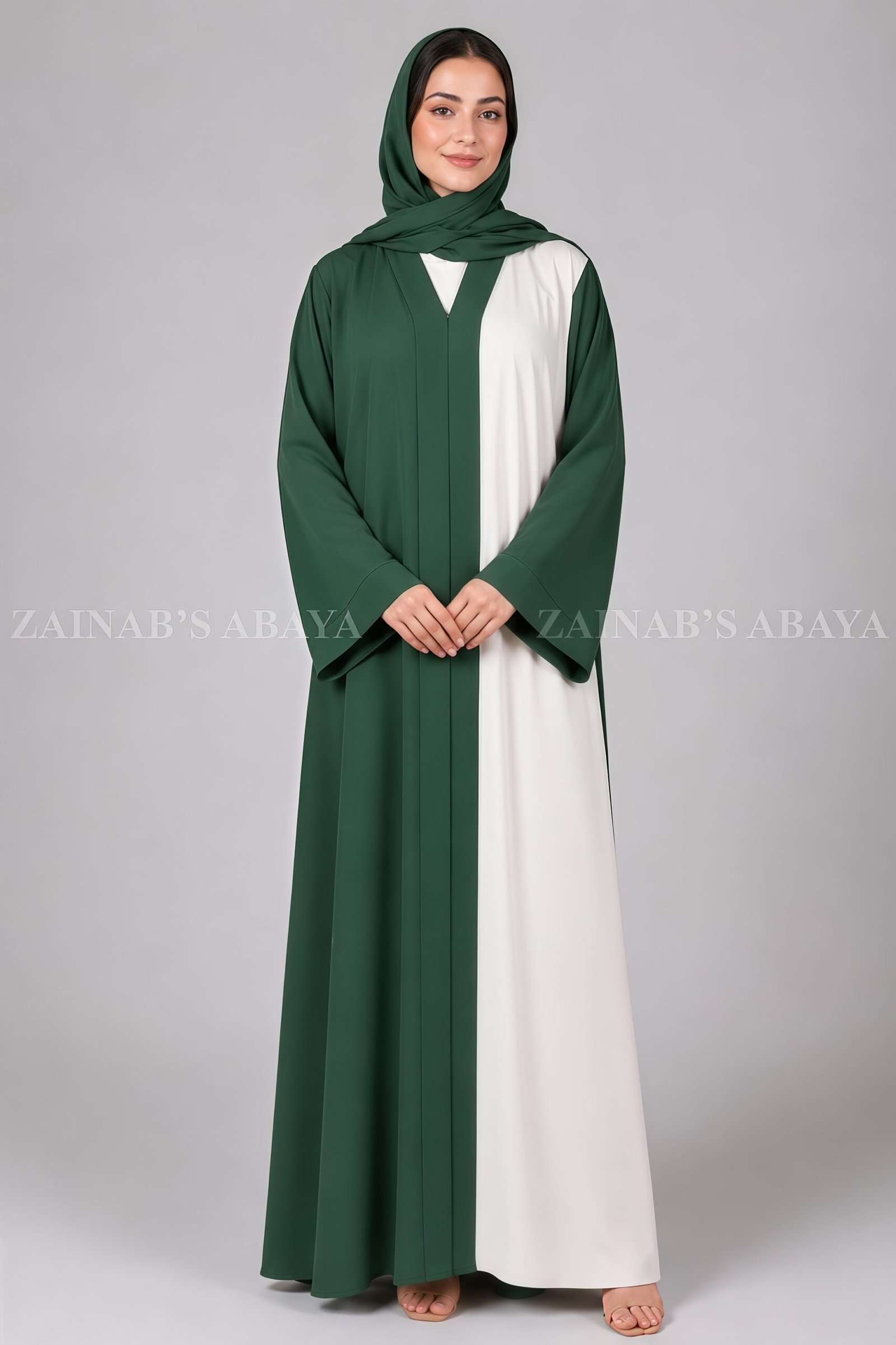 IMG_6444 Heritage Duo Front Open Abaya in Nida Fabric OL-958 - Image 1