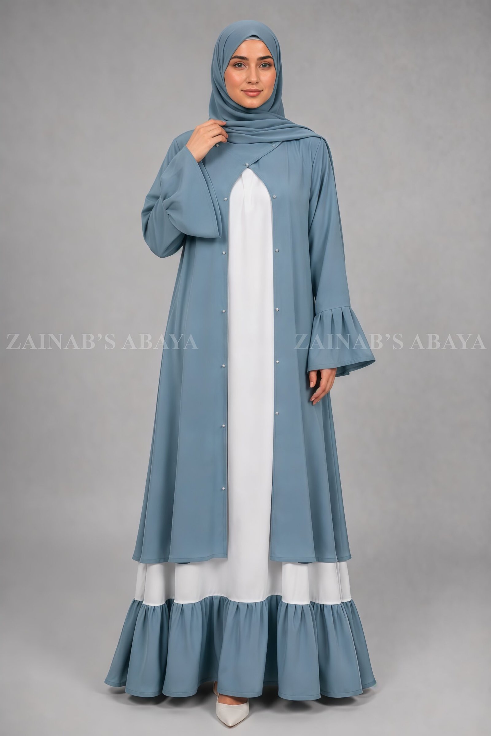 Maxi Abaya for Women - Zainab Designer Abaya Nida Maxi Abaya for women with a matching scarf