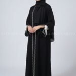 Double Gown Abaya for Women with a matching scarf