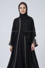 Double Gown Abaya for Women with a matching scarf