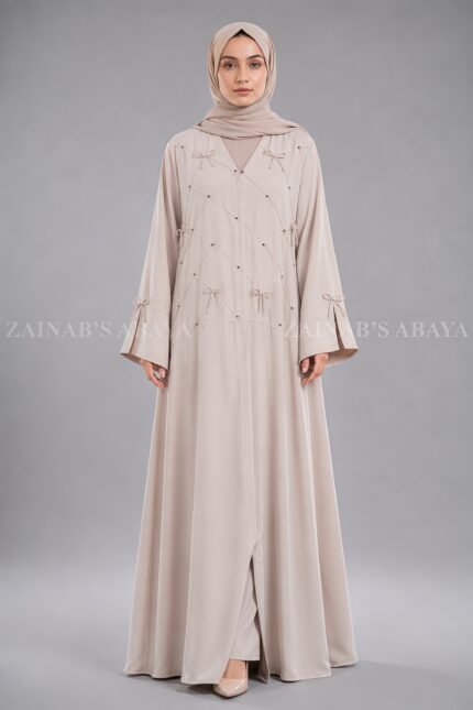 Front Open Abaya with a matching scarf