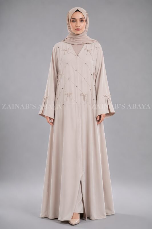 Front Open Abaya with a matching scarf