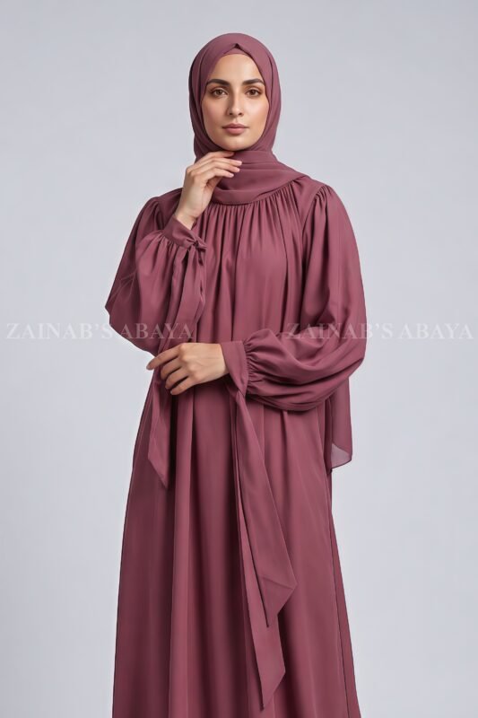 Stylish Maxi Abaya with a matching scarf