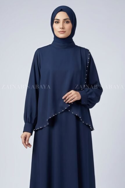 Stylish Maxi Abaya with Shrug for women includes a matching scarf