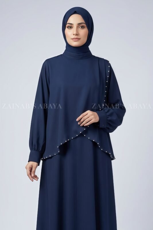 Stylish Maxi Abaya with Shrug for women includes a matching scarf