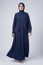 Stylish Maxi Abaya with Shrug for women includes a matching scarf
