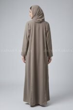 Stylish Front Open Abaya for Women with a matching scarf