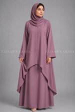 Co-Ord Set Abaya for Women in Premium Nida Fabric OL-1159 - Image 11