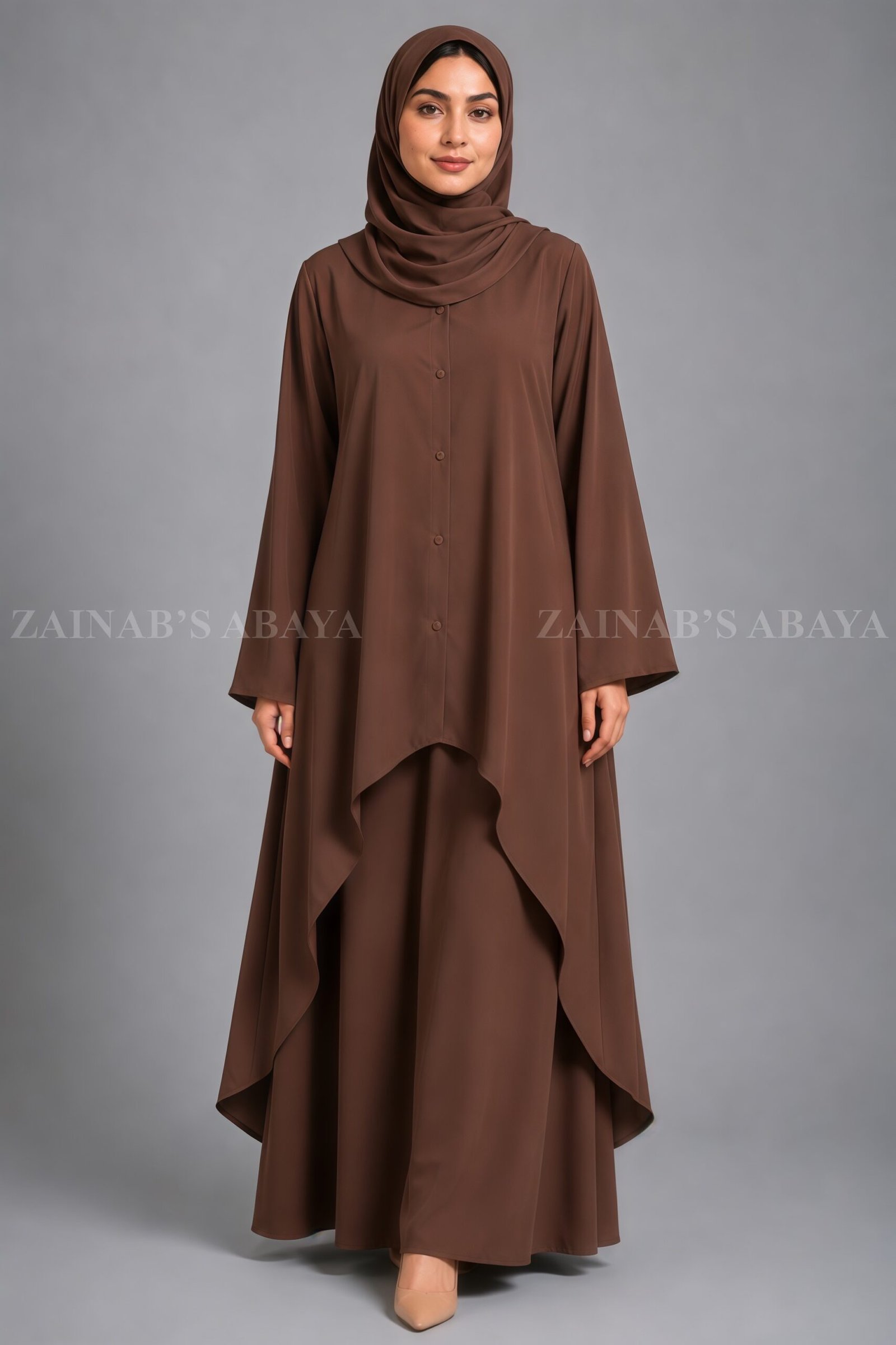 IMG_7094 Co-Ord Set Abaya for Women in Premium Nida Fabric OL-1159 - Image 1