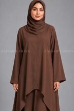 Co-Ord Set Abaya for Women in Premium Nida Fabric OL-1159 - Image 2