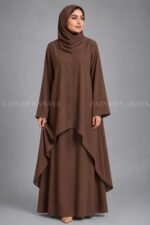 Co-Ord Set Abaya for Women in Premium Nida Fabric OL-1159 - Image 4