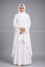 Light Colored Co-Ord Set Abaya for Women OL-1159 - Image 7
