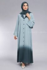 Nida Dual Colored Cost Style Abaya for Women OL 1190 - Image 3