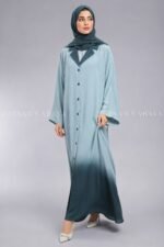 Nida Dual Colored Cost Style Abaya for Women OL 1190 - Image 5