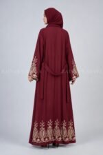 Double Gown Abaya for Women in Pakistan with Embroidery includes a matching scarf