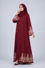 Double Gown Abaya for Women in Pakistan with Embroider includes a matching scarf