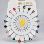 Square Crystal Multicolor Scarf Pins Set Acc 319