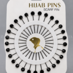Black Crystal Hijab Pin Wheel Acc 322