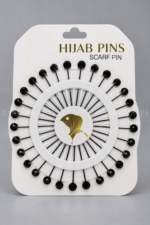 Black Crystal Hijab Pin Wheel Acc 322