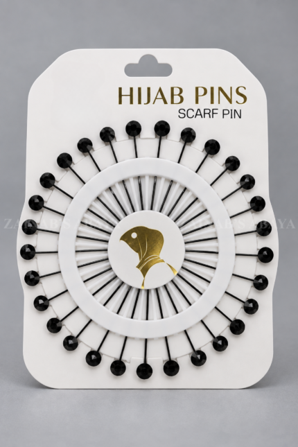 Black Crystal Hijab Pin Wheel Acc 322