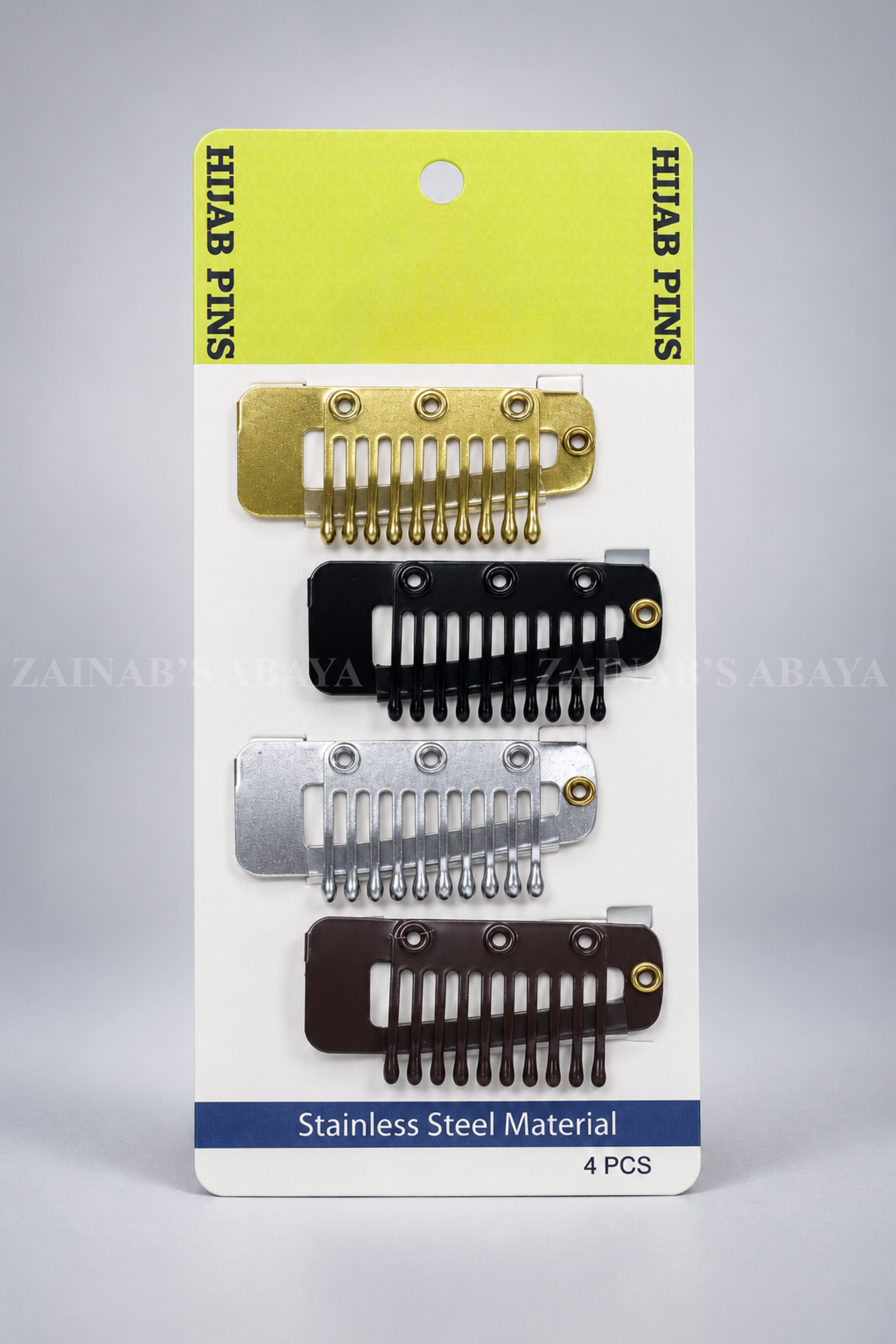 1 Colorful Hijab Comb Stainless Steel Grip Pins Acc 344 - Image 1