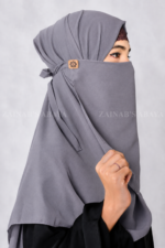 Colored Nose Niqab for Women in Chiffon Fabric Acc-92 - Image 10