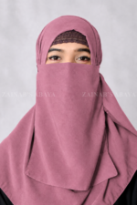 Colored Nose Niqab for Women in Chiffon Fabric Acc-92 - Image 5