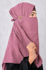 Colored Nose Niqab for Women in Chiffon Fabric Acc-92 - Image 6