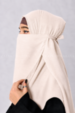 Colored Nose Niqab for Women in Chiffon Fabric Acc-92 - Image 19