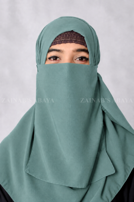 Colored Nose Niqab for Women in Chiffon Fabric Acc-92