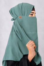 Colored Nose Niqab for Women in Chiffon Fabric Acc-92 - Image 2