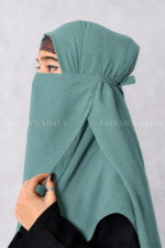 Colored Nose Niqab for Women in Chiffon Fabric Acc-92 - Image 3