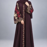 Stylish Embroidered Front Open Abaya for Women OL-490