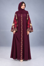 Stylish Embroidered Front Open Abaya for Women OL-490 - Image 5