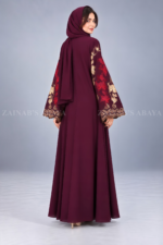 Stylish Embroidered Front Open Abaya for Women OL-490 - Image 6