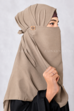 Colored Nose Niqab for Women in Chiffon Fabric Acc-92 - Image 26